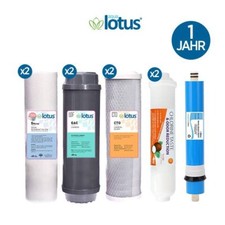 Ersatzfilter 5 Stufen 1 Jahr Umkehrosmose Wasserfilter+Membrane 75 GPD-9 tlg.