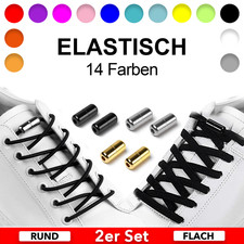 Schnürsenkel Ohne Binden Elastische Schuhbänder Flach Rund Schnellverschluss