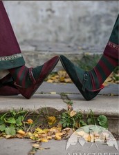 Armstreet ""Townswomen"" blaues Wildleder mittelalterliche Schuhe