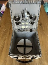 Kleiner Picknickkorb Weidenkorb 2 Personen inkl. Geschirr & Besteck