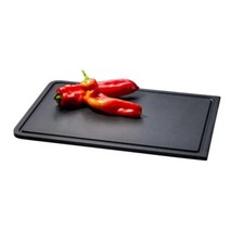 CONTINENTA Duracore Tranchierbrett schwarz Nachhaltig Saftrille Schneidebrett 