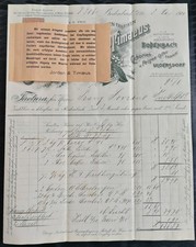Jordan & Timaeus Rechnung 3.05.1901 Doppelseite Österreich