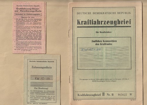 Ddr kfz brief - ddr, kfz-brief
