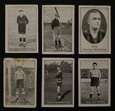Greiling - Serie Fußballsport 1926/27 - 6 Bilder Spielerporträts