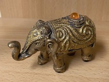 Indischer Elefant mit Verzierungen, ca. 9cm x 6cm