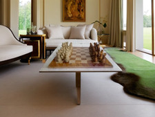 Handgefertigtes Schachset aus