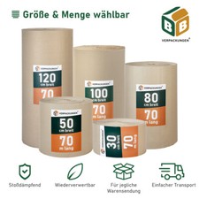 Rollenwellpappe 70 lfm C-Welle 5 Größen Wellpappe Polstermaterial Rollwellpappe