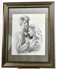 Ein Original Liebespaar eine Graphit Bild Bleistift Zeichnung