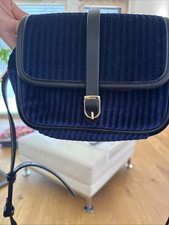 Blaue Samt Umhänge Tasche