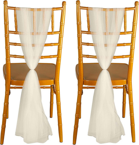 Organza stuhlschleifen 2er - organza, set
