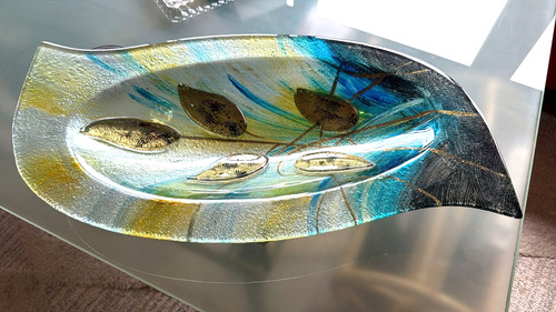 Xxl große schwere glas schale - xxl,