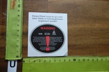 Alter Aufkleber Warnung