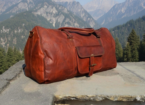 Echte leder reisetasche - echte,