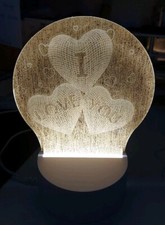 USB Lampe/ I Love You/ Liebe/ Herz/ Nachttisch/ Warmlicht/ Deko/ BITTE LESEN 
