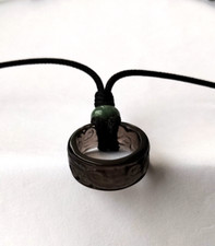 Obsidian Ring geschnitzt