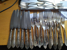 Eichenlaub? versilbert 100 gepunzt, ca 1kg, 23 Teile, gebraucht, Solingen