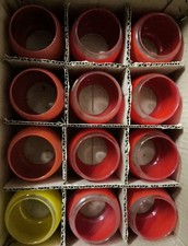 Petroleum Ersatzgläser 1275/1276, 1175/1176, Gelb- Rot-Klar, Feuerhand Jena Glas