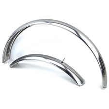 Schutzblechset Metall Chrom 550mm/400mm für Mofas und Mopeds Mofas/Kleinkrafträd