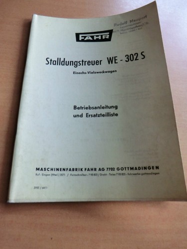 Fahr betriebsanleitung - fahr,
