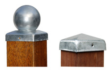 Pfostenkappe Zaunkappe Pfahlkappe Zierkappe feuerverzinkt Kappe + Schrauben VA