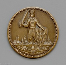 Bronze Medaille/Plakette - JAHRTAUSENDFEIER STADT NORDHAUSEN - um 1927