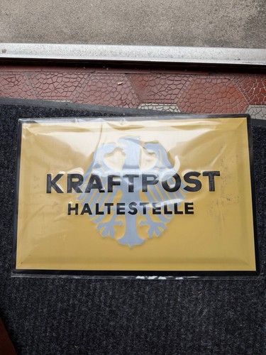Kraftpost haltestelle schild - haltestelle,