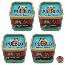 Pueblo Blau Feinschnitt Drehtabak Dose 4x 100g Tabak ohne Zusatzstoffe