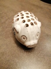 Deko Keramik Schwein Figur glasiert