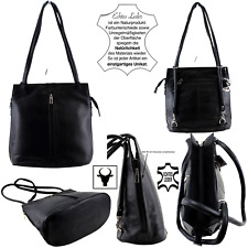 Leder Rucksack Schwarz