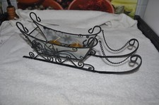 Deko Schlitten Metall Weihnachtsdeko Weihnachtsschlitten L 35 x  B7,5x  H  13cm 