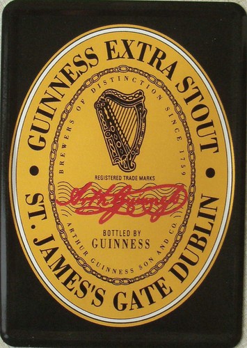 Blechpostkarte guinness - blechpostkarte,