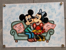 Walt Disney -Micky Maus und Minnie Maus, Unikat (gemalt, kein Druck), 70 x 50 cm