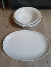 Schirnding Bavaria 4 Schüsseln 2 Vorlegeplatten Weiss