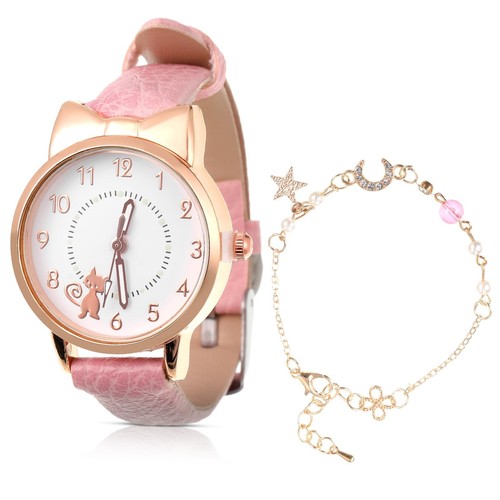 Stylische katzen armbanduhr - stylische, katzen-armbanduhr