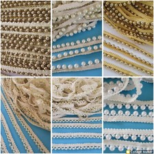 10/1 Meter Spitze Perlen