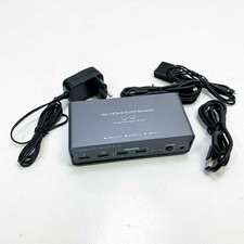 VEDINDUST KVM Switch 2 PC 2 Monitore 4K@60Hz KVM Switch Dual Monitor Aluminium