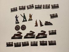 Zinnfiguren Jäger Hasen Hirsche Zäune 