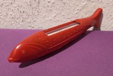 DDR BADETHERMOMETER THERMOMETER FISCH in ROT VINTAGE OSTALGIE 