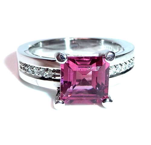 Ring 585 weißgold - ring, 2.40ct