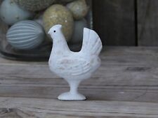 Chic Antique Hahn Huhn weiß Osterdeko Ostern Vintage Brocante Shabby Frühling 