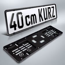 2 Kennzeichenhalter | 400 x 110 mm | für kurze Kennzeichen | schwarz | 40 x 11