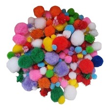 150Stück Pompons MIX Bommel