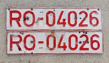 2 Kfz-Kennzeichen Nummernschilder license plates PROBEFAHRT ÜBERFÜHRUNG DEUTSCH 