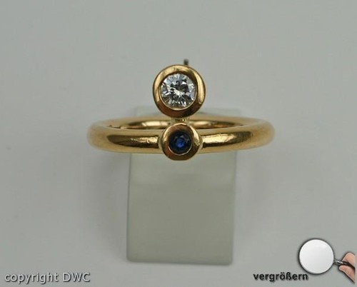 Ring mit brillant saphir - mit,