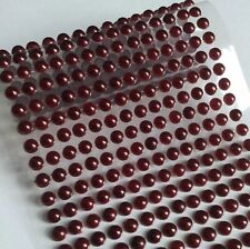 252 Selbstklebende Halbperlen 6mm Rund Bordüre Deko Hochzeit Verzieren Braun