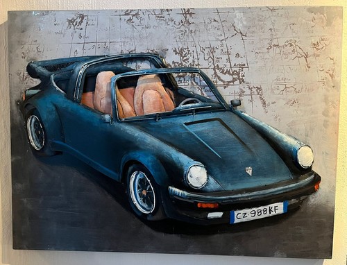 Metallbild sportwagen - 3d,