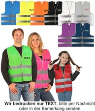 Bedruckte Warnweste Signalweste mit Druck Aufdruck Logo Sicherheitsweste KFZ