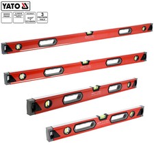 Wasserwaage Richtwaage Aluminium 2 Griff Industrie 60 bis 120 cm 3 Libellen Yato