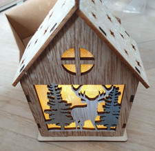 Holzhaus beleuchtet Boltze Gruppe Weihnachten Deko mit OVP