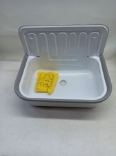 kör4u Wandmontage-Ausgussbecken aus Stahl - Weiß